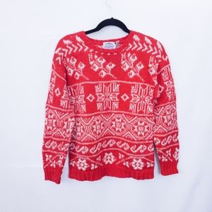 Vintage Cambridge Dry Goods Ugly Christmas Cotton Blend Red Sweater Size M